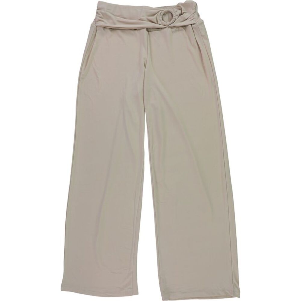 NY Collection Womens Solid Straight Leg Cropped Casual Pants, Beige, Petite, ...